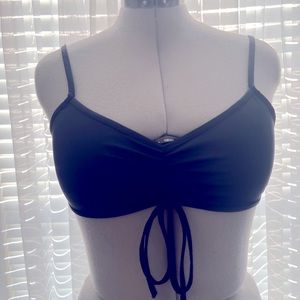 Tie front spaghetti strapped non-padded bra